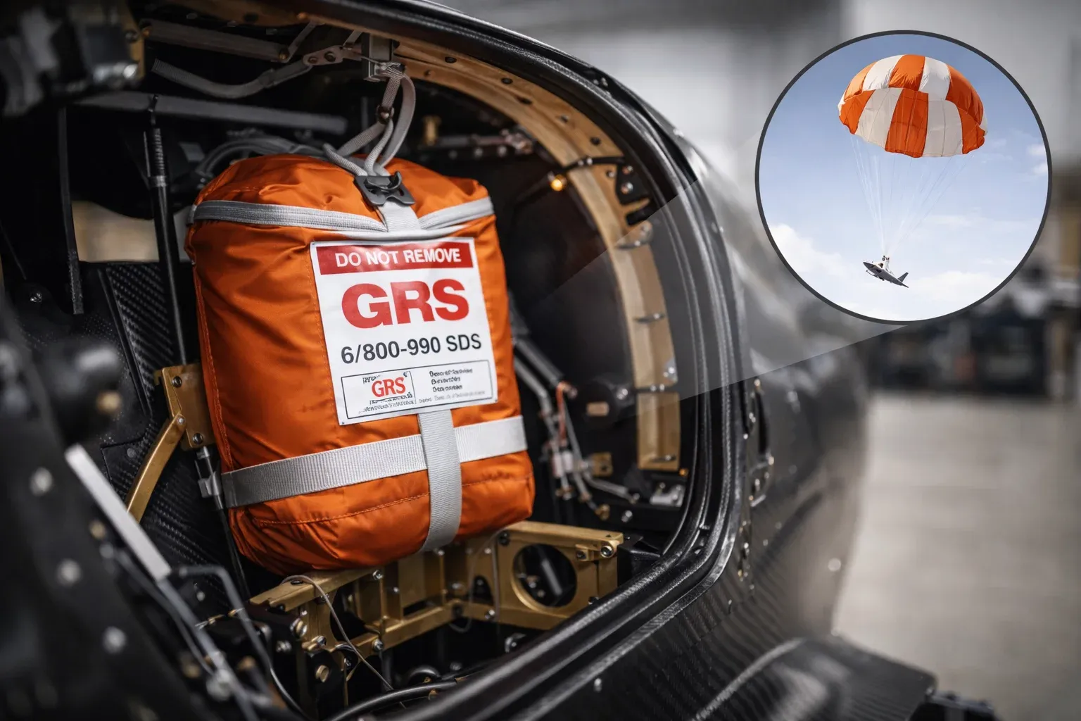 GRS ballistic parachute system installed in the ANG